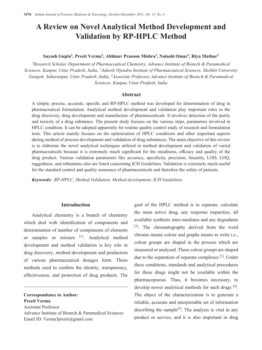 thesis on analytical method development and validation