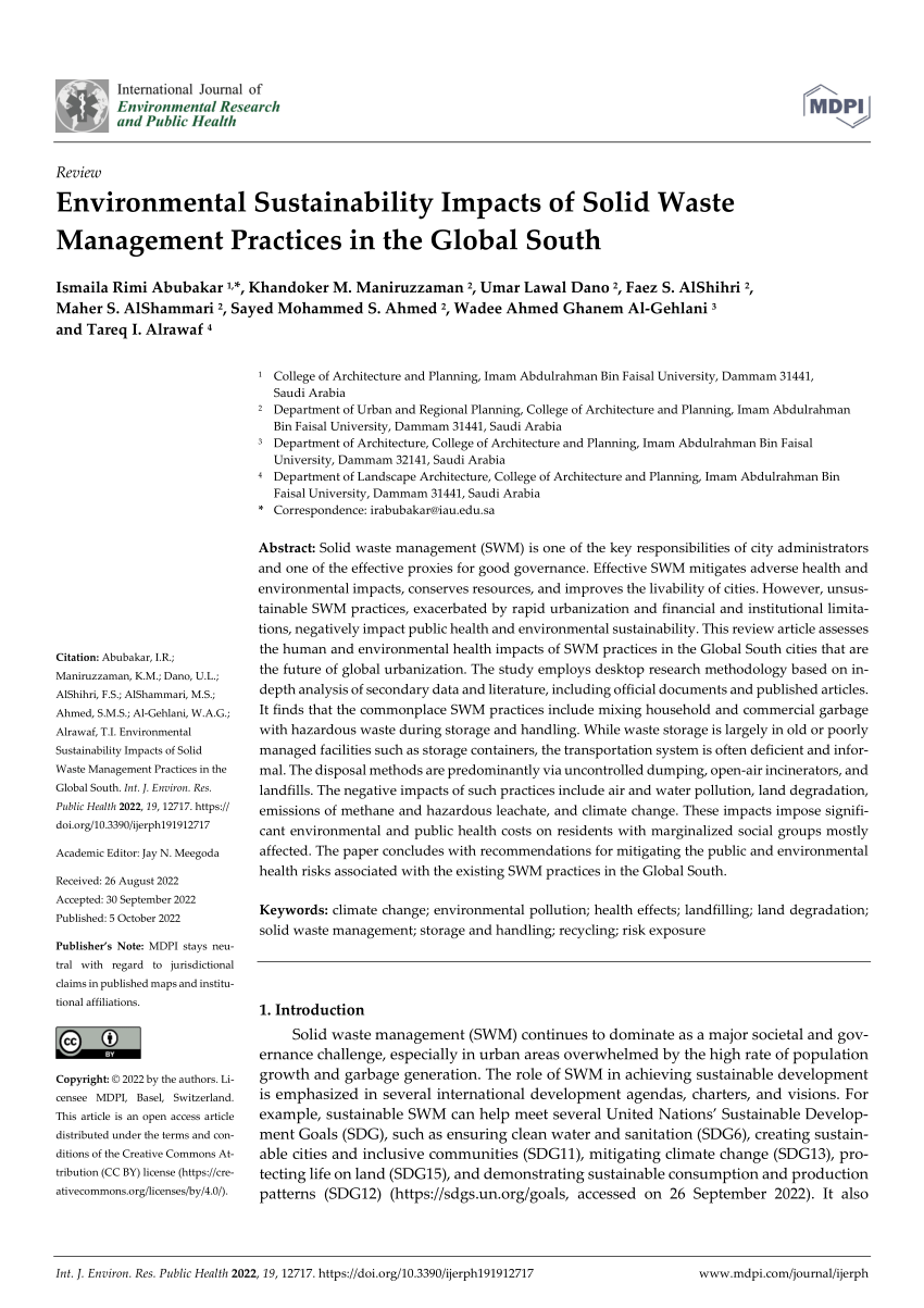 implementation of solid waste management research paper