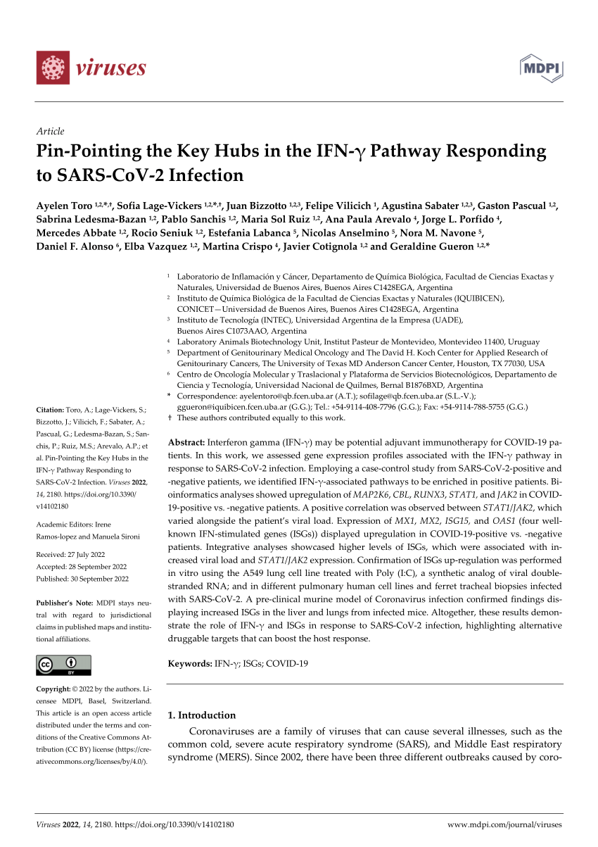 PDF Pin Pointing the Key Hubs in the IFN γ Pathway Responding to  