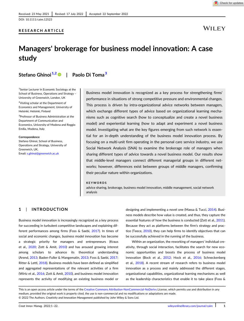 managers case study thesis