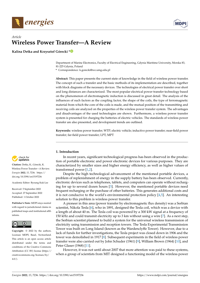 Introduction to Wireless Power Transfer - Technical Articles