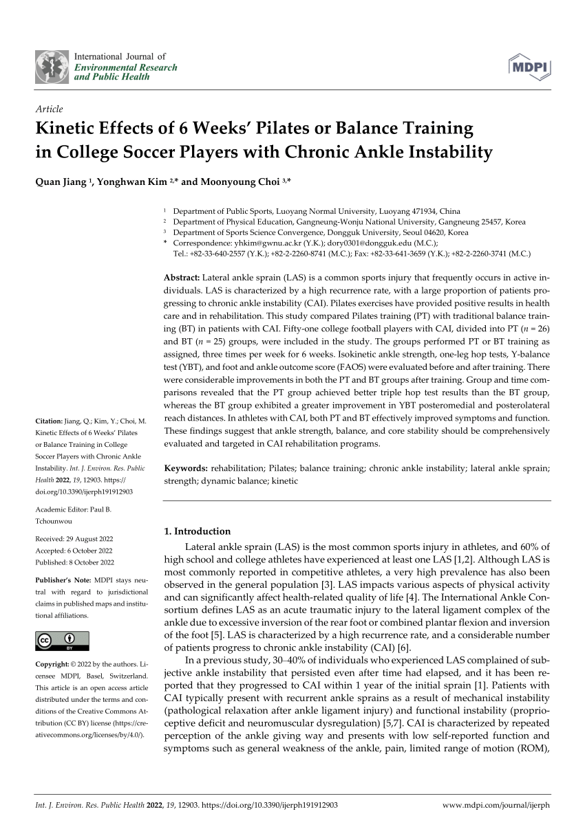 Chronic Ankle Instability, Recurrent Lateral Sprains (Strength, Plyometrics