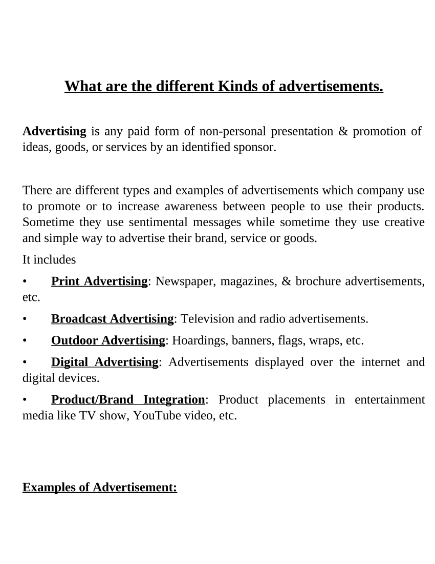 research paper about advertisements