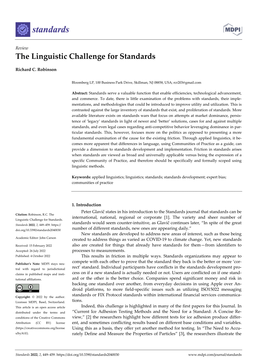 PDF The Linguistic Challenge For Standards   Largepreview 