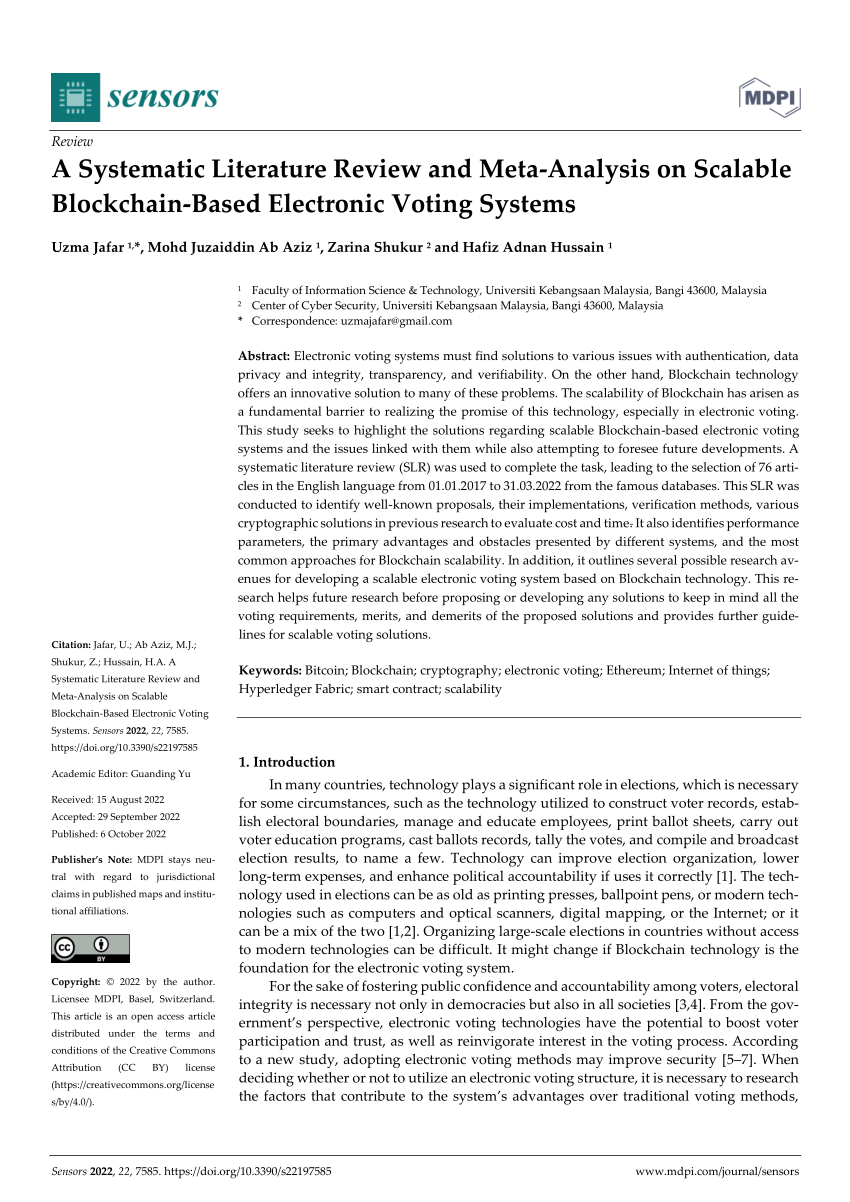 literature review on electronic voting system pdf