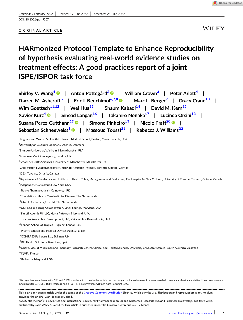 (PDF) HARmonized Protocol Template to Enhance Reproducibility of