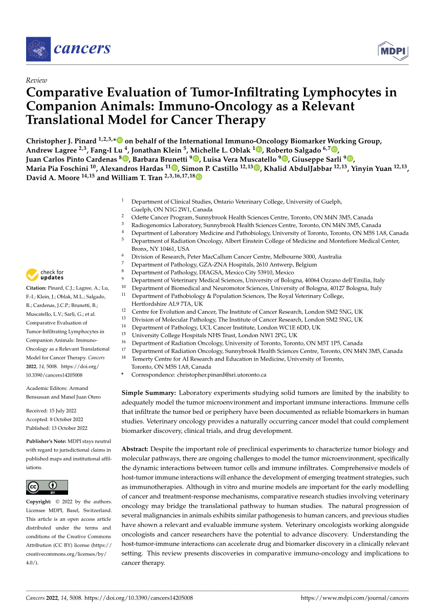 PDF Comparative Evaluation of Tumor Infiltrating Lymphocytes in  