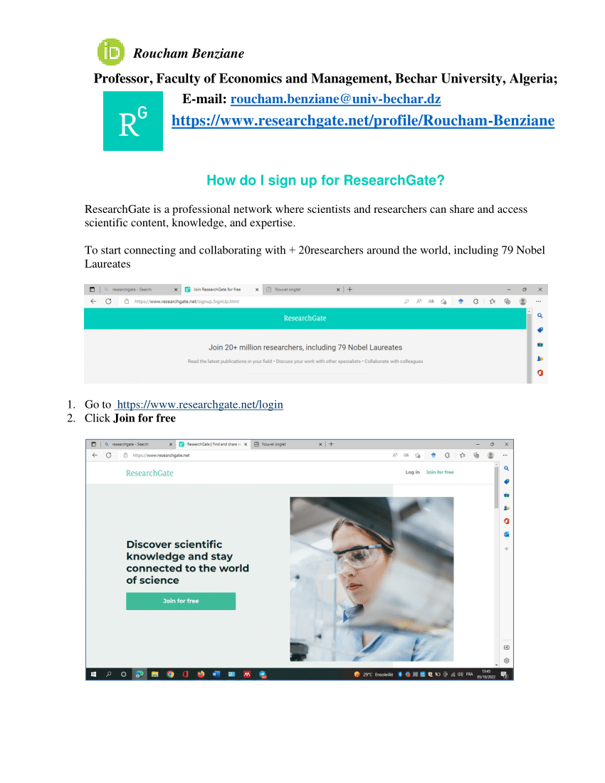 researchgate author guidelines