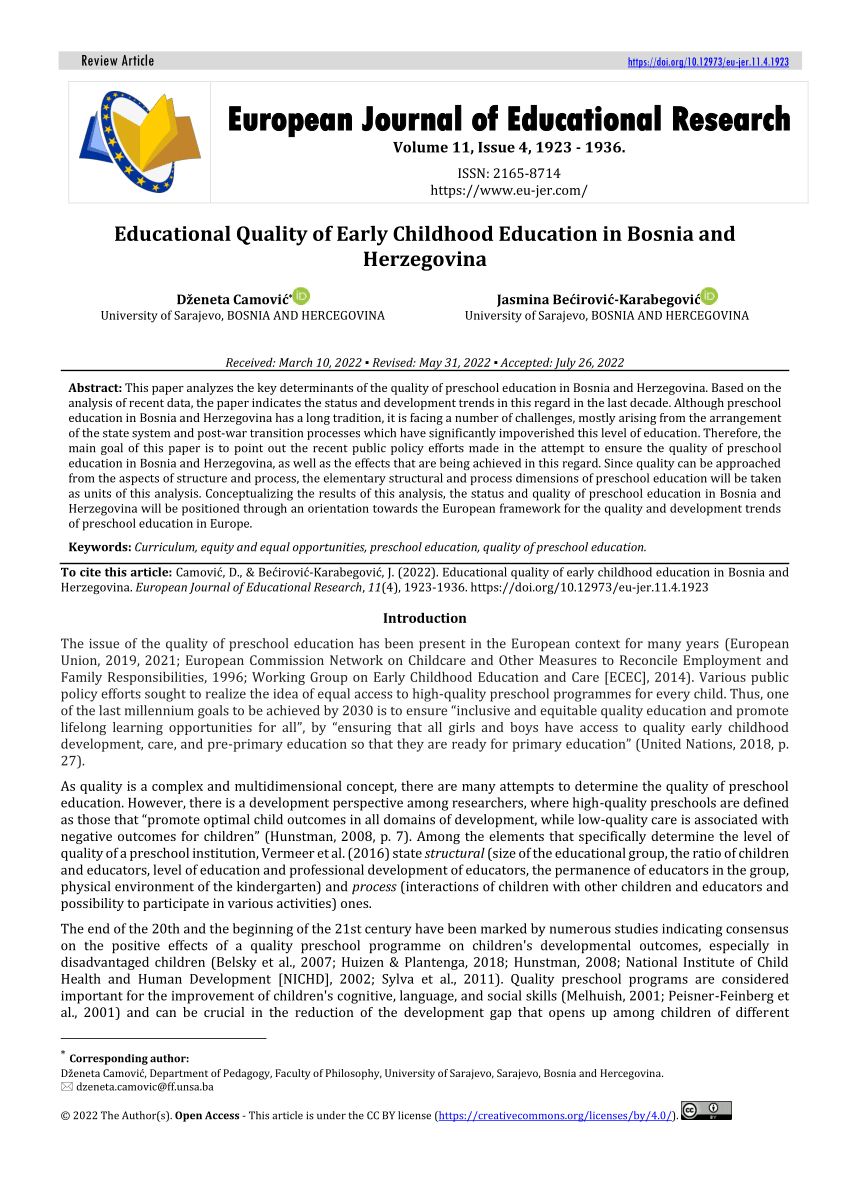 Strategy for early and preschool education in Montenegro (2016-2020)