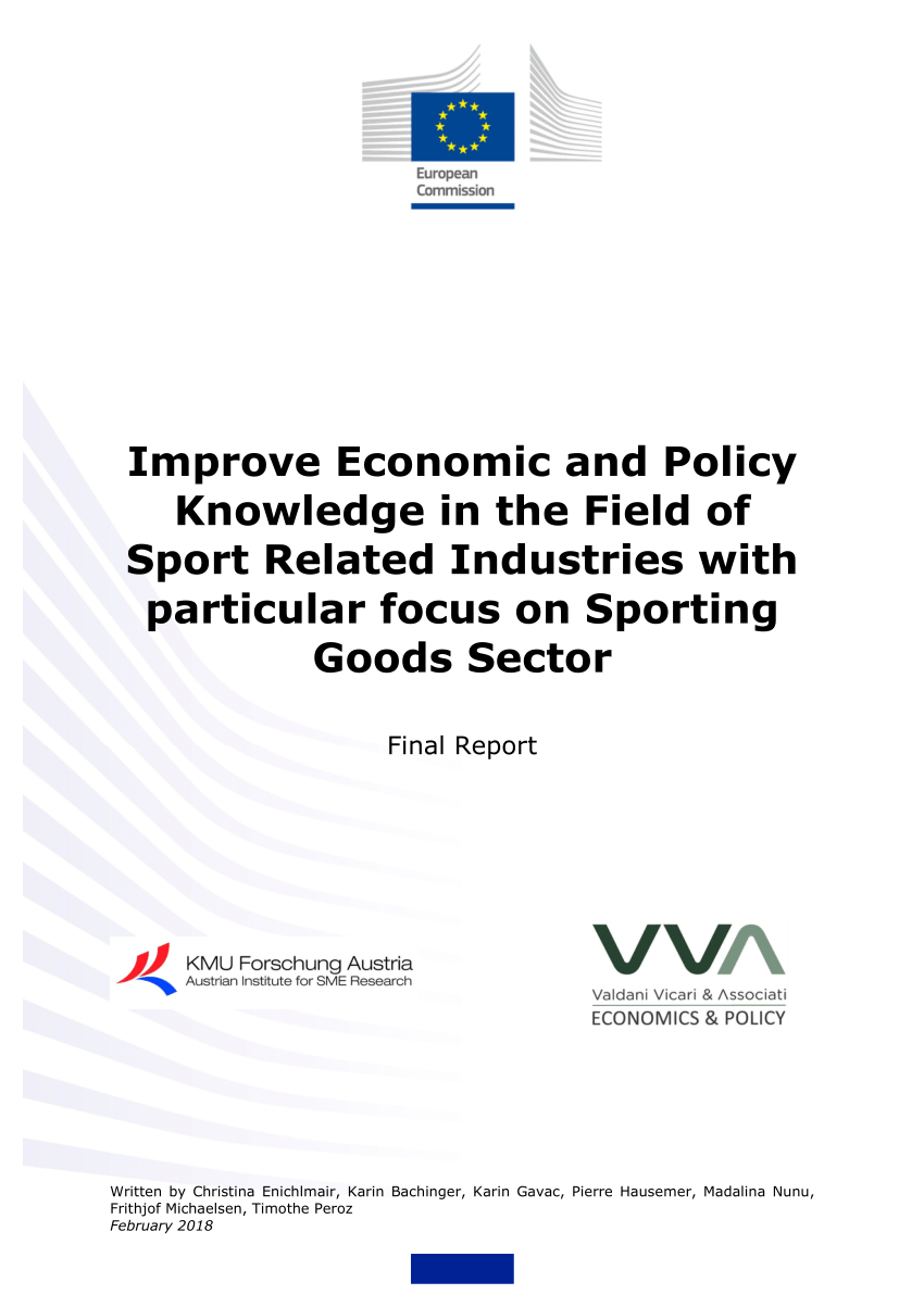 PDF) Improve Economic and Policy Knowledge in the Field of Sport Related  Industries with particular focus on Sporting Goods Sector