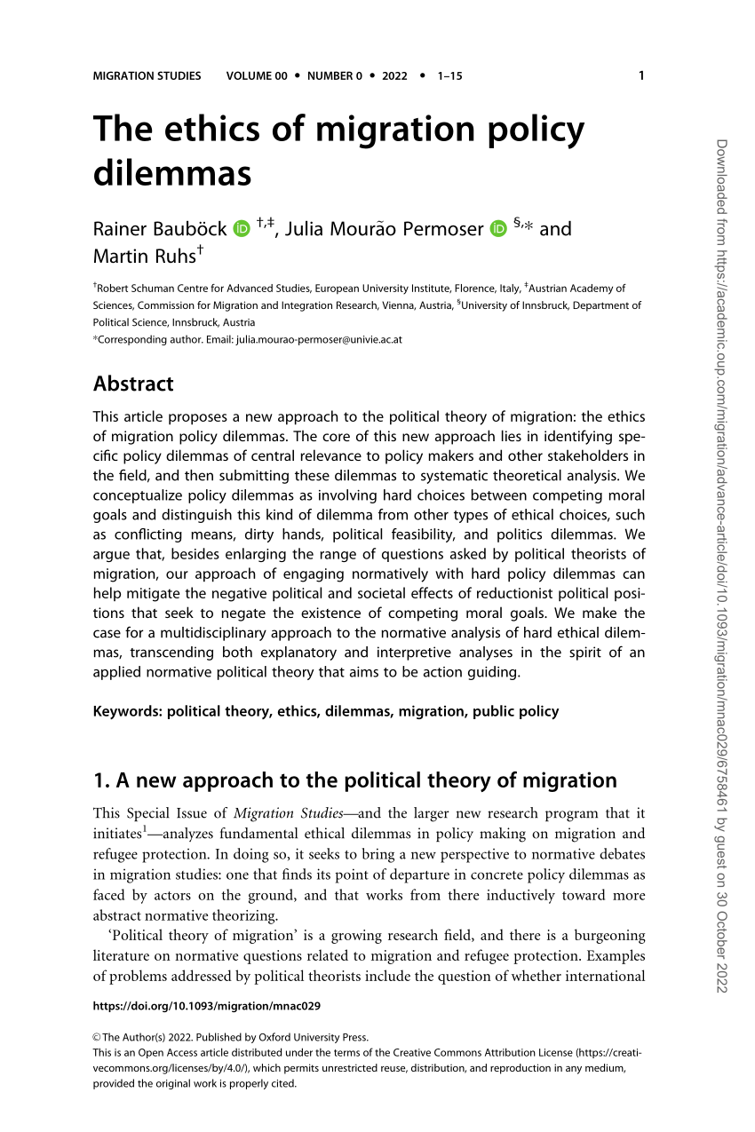 literature review on migration policy