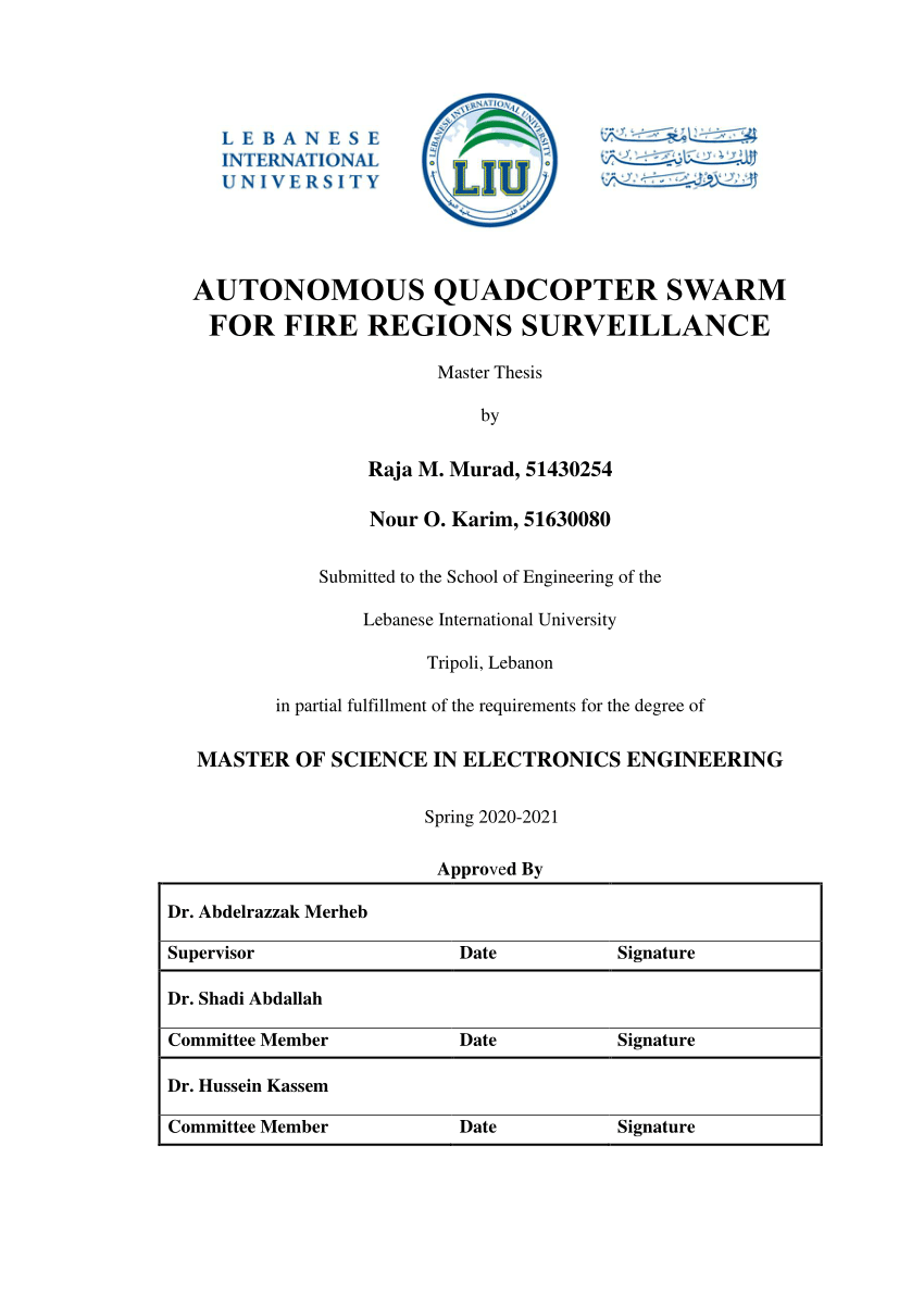 thesis for quadcopter