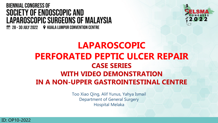 Laparoscopic Repair Of Perforated Duodenal Ulcers Gas 