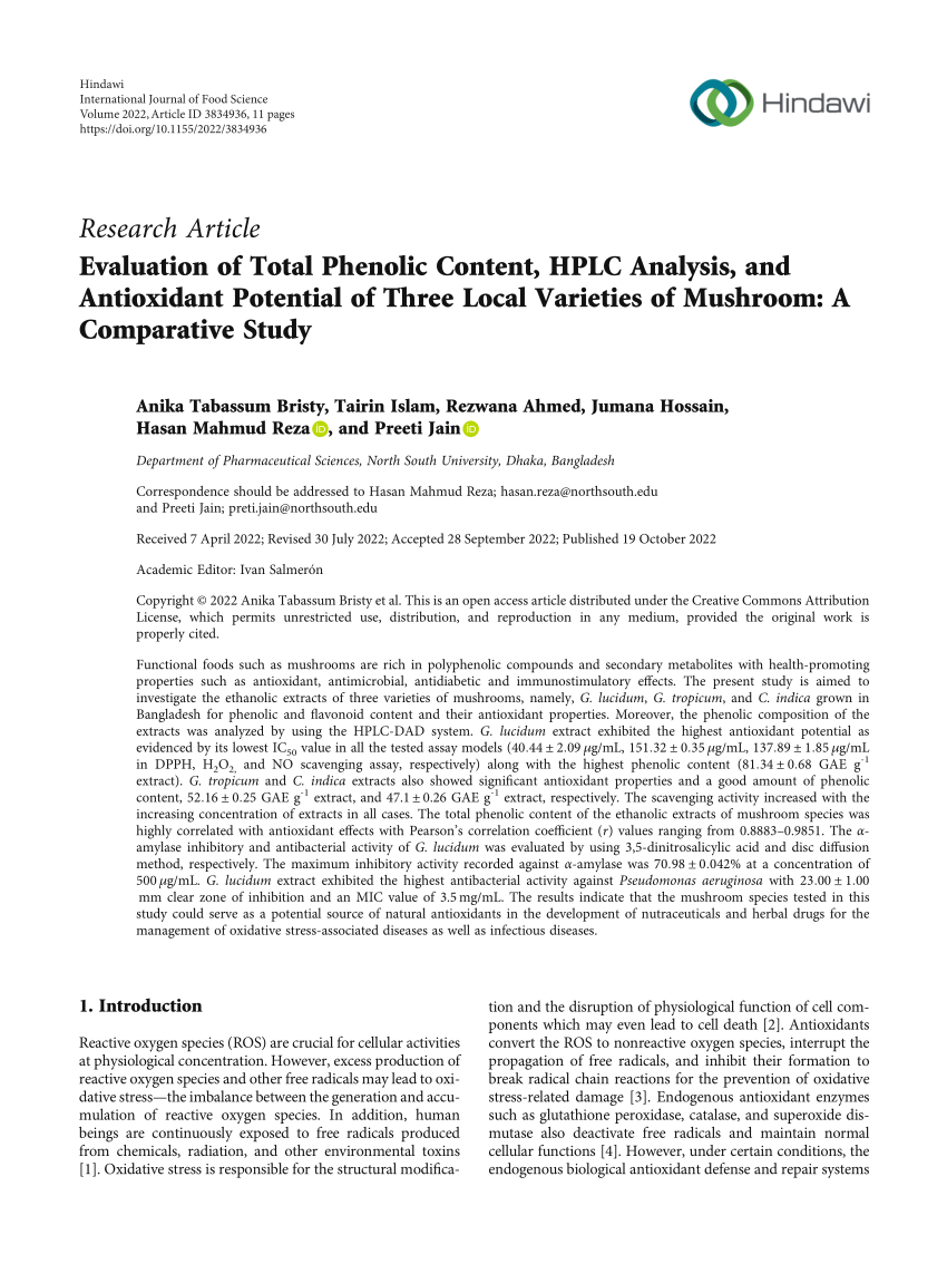 PDF) Comparative assessment of the antioxidant potential of bamboo leaves,  along with some locally and commercially consumed beverages in India