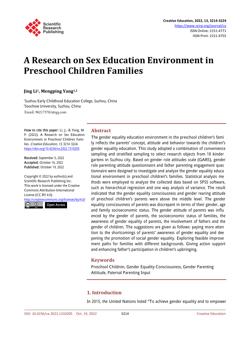 sex education research topic