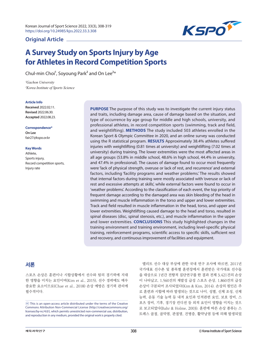 research paper on sports injuries