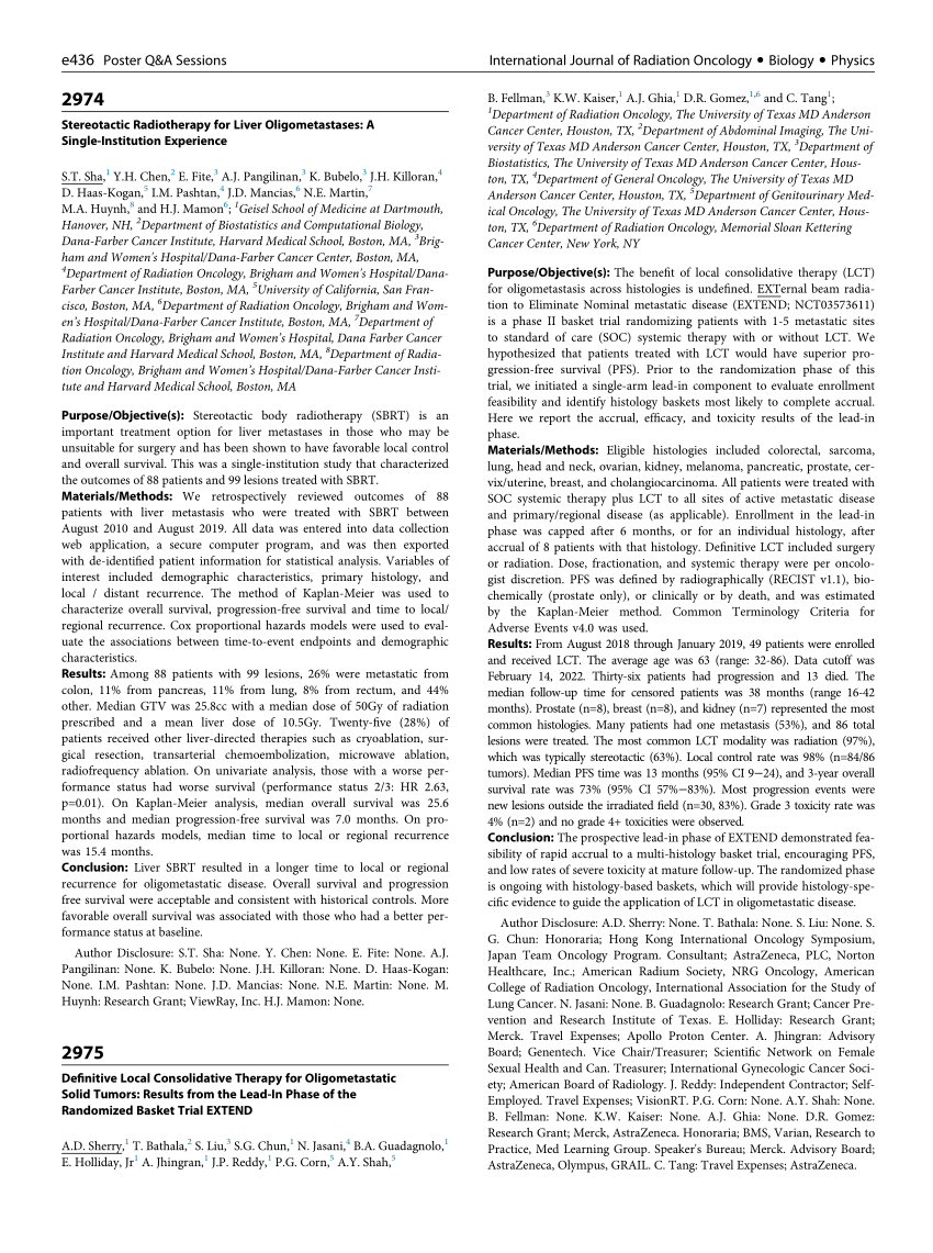 PDF Definitive Local Consolidative Therapy for Oligometastatic  