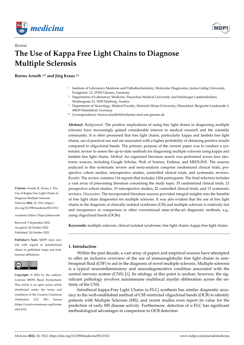 autobiografie Aanpassen Behandeling Key findings for Kappa Free Light Chain (κ-FLC ) Effectiveness in the... |  Download Scientific Diagram