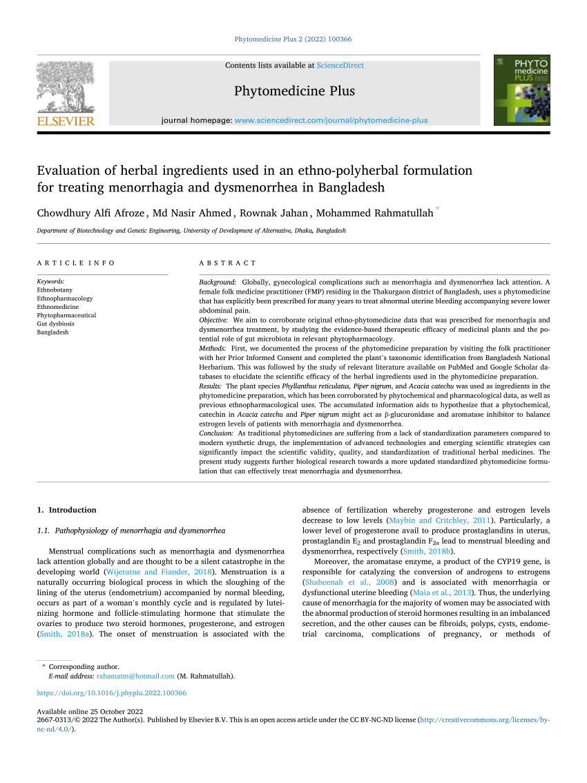 Menorrhagia and abnormal bleeding before the menopause - ScienceDirect