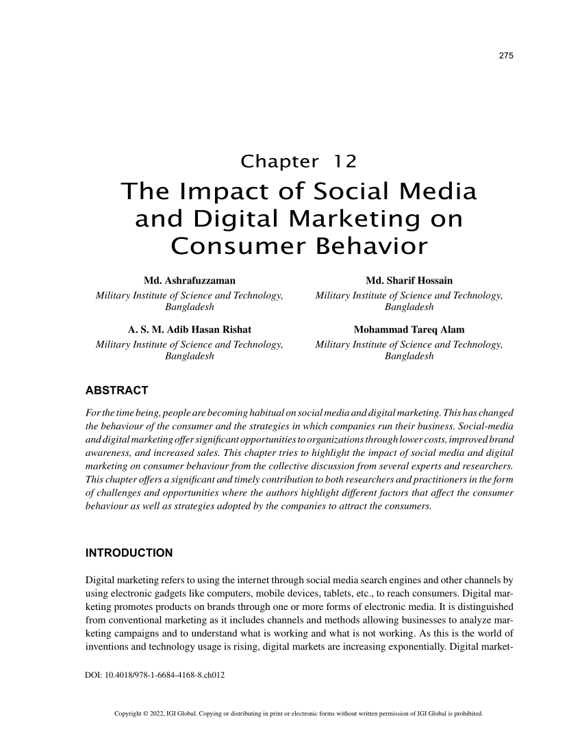 research paper on impact of digital marketing on consumer behaviour