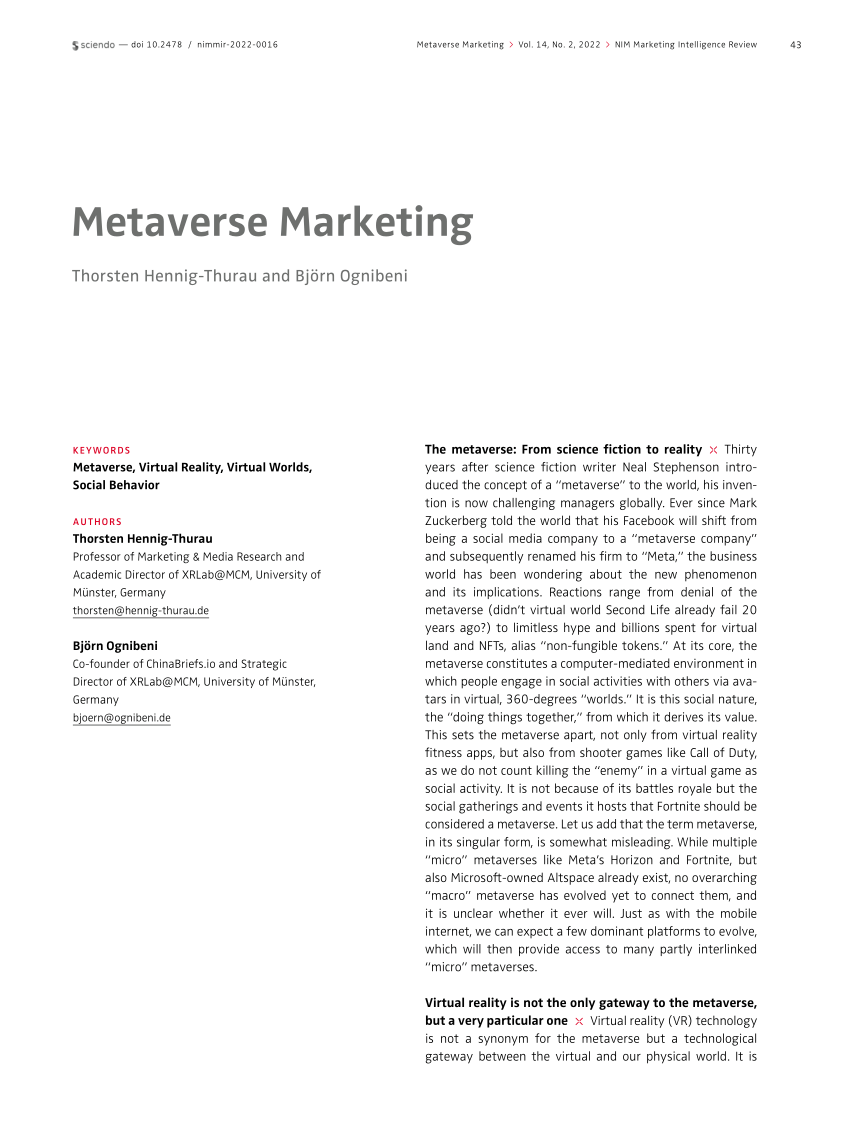 metaverse research paper pdf