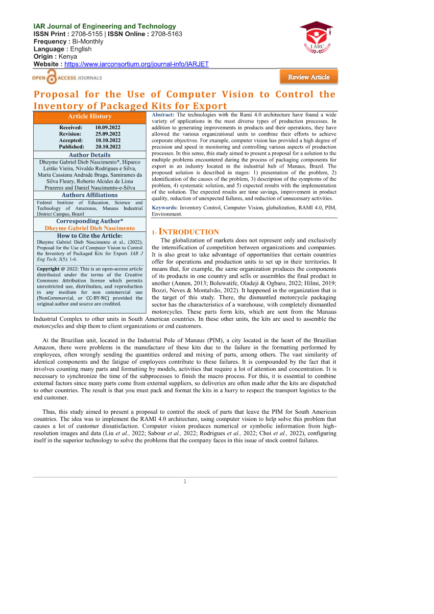 research proposal computer vision