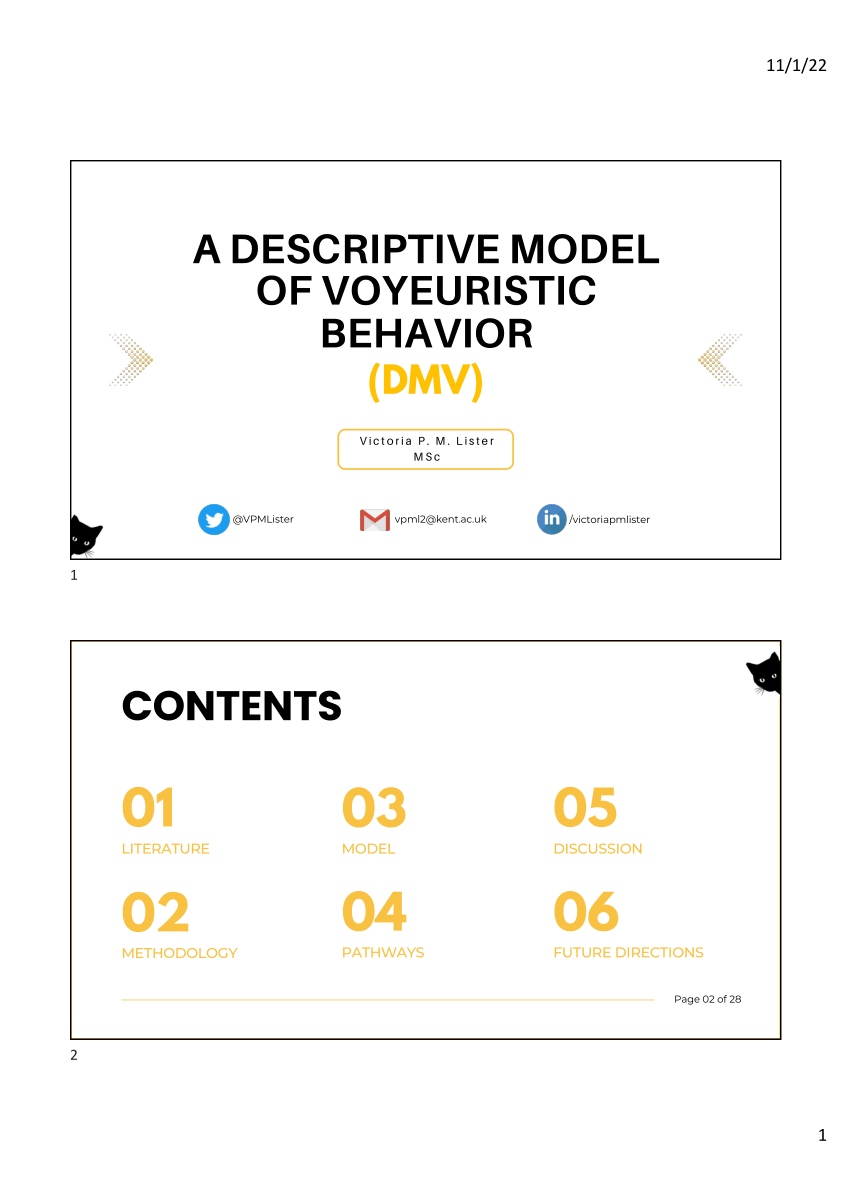 PDF) The Descriptive Model of Voyeuristic Behavior (DMV) image