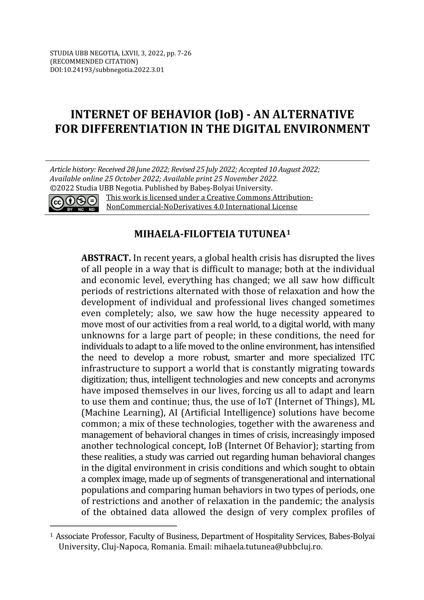 internet of behaviour research paper