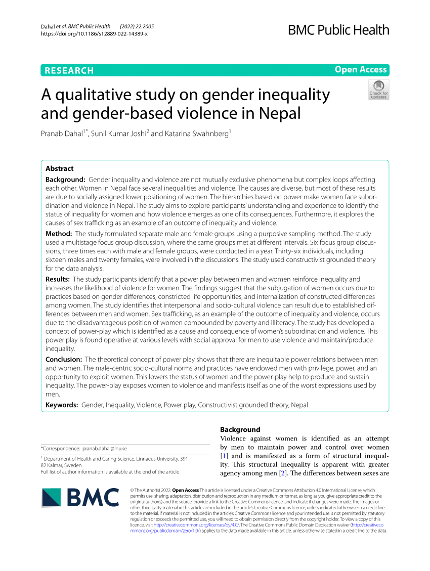 gender equality in nepal essay