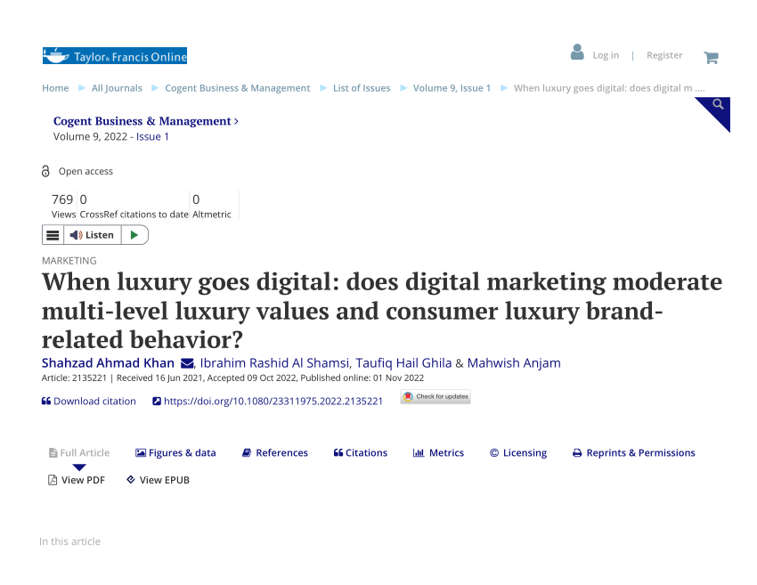 The Shift Towards Digital Online Luxury Marketing: What Does it