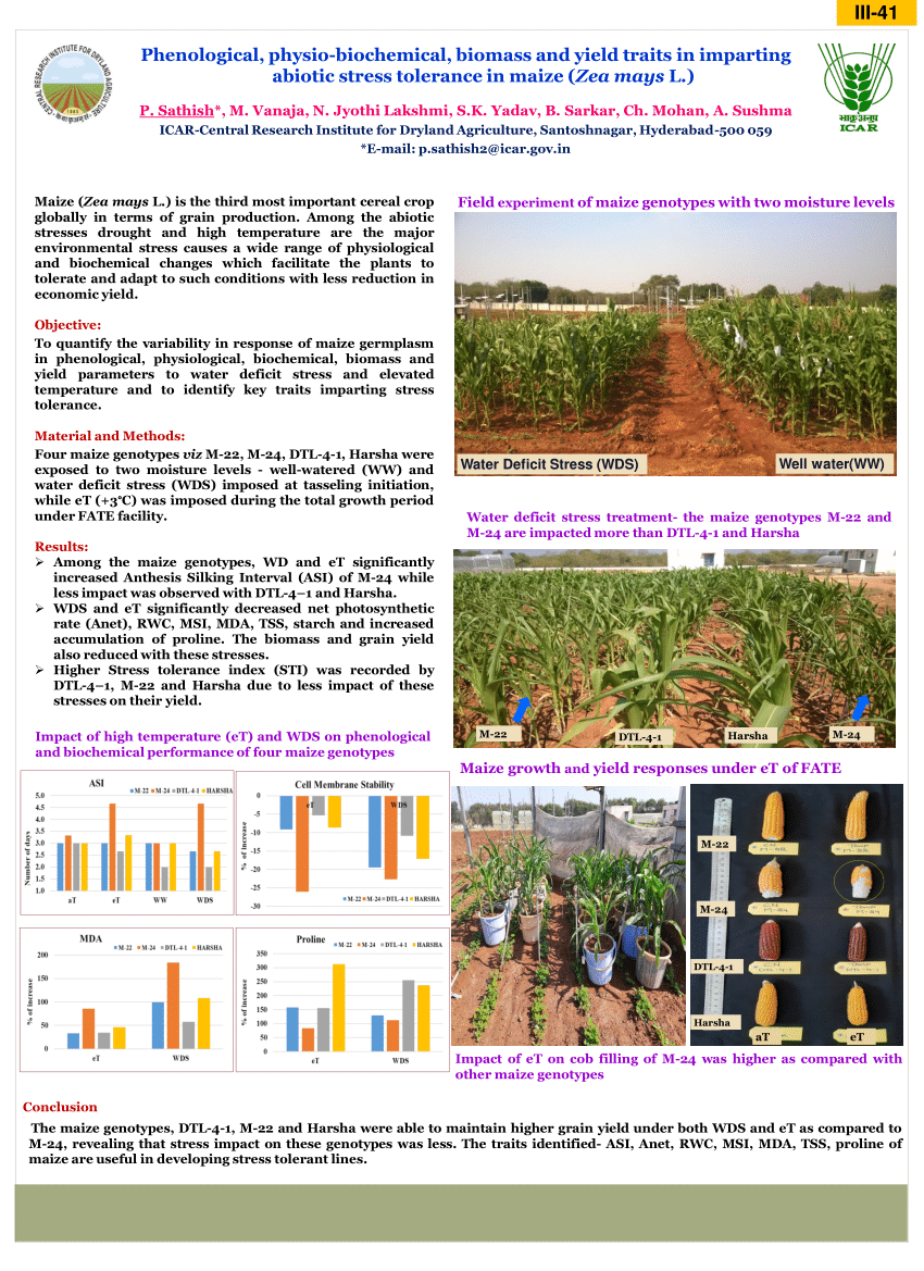 (PDF) Phenological, physio-biochemical, biomass and yield traits in ...