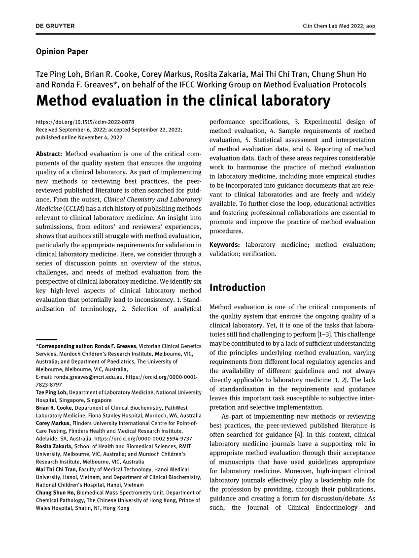 clinical laboratory thesis