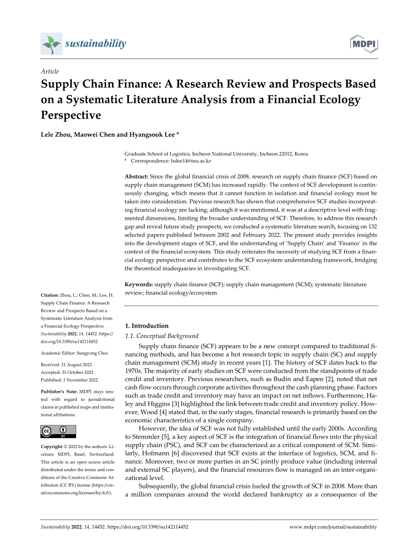 supply chain finance a systematic literature review and bibliometric analysis