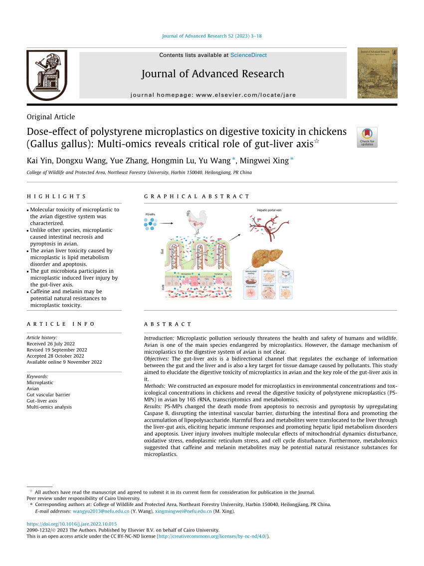 PDF) Dose-effect of polystyrene microplastics on digestive 