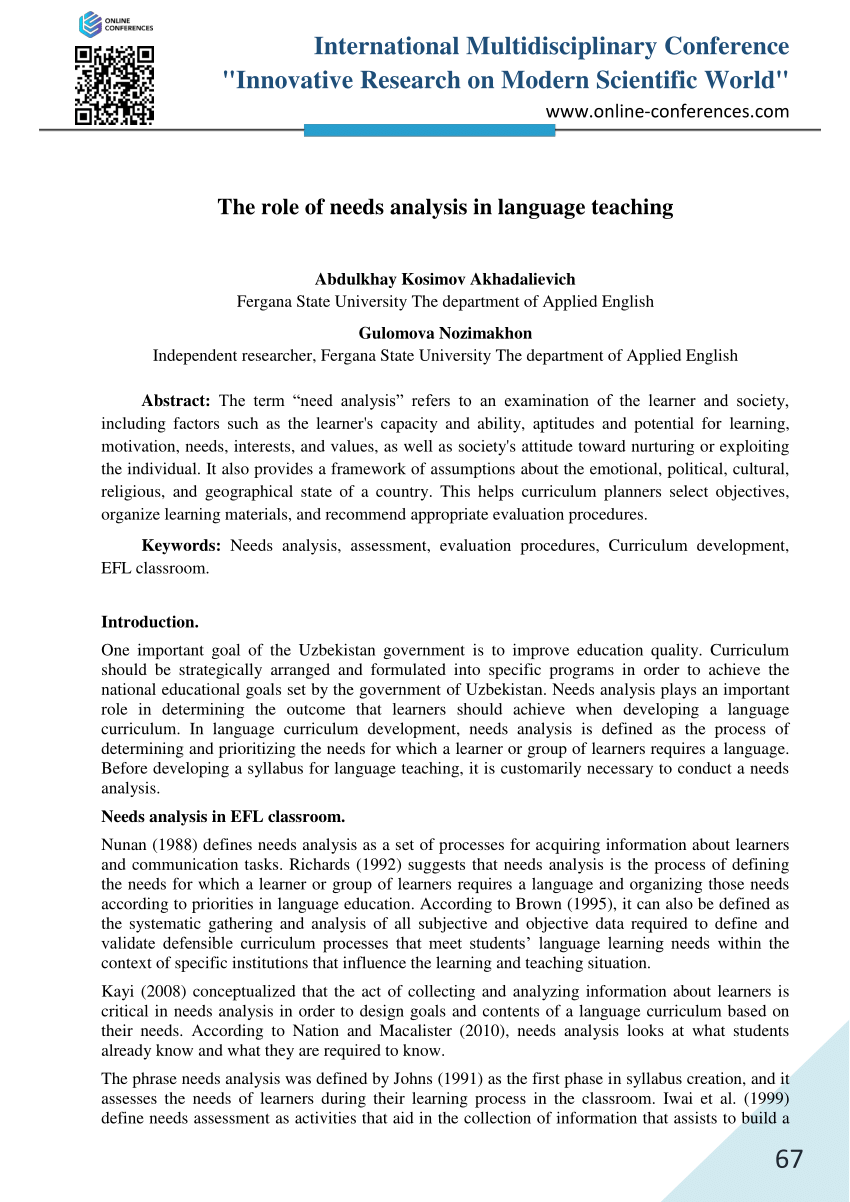 pdf-the-role-of-needs-analysis-in-language-teaching