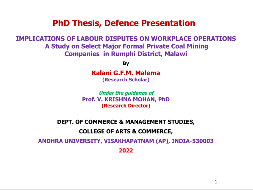 defence of phd thesis