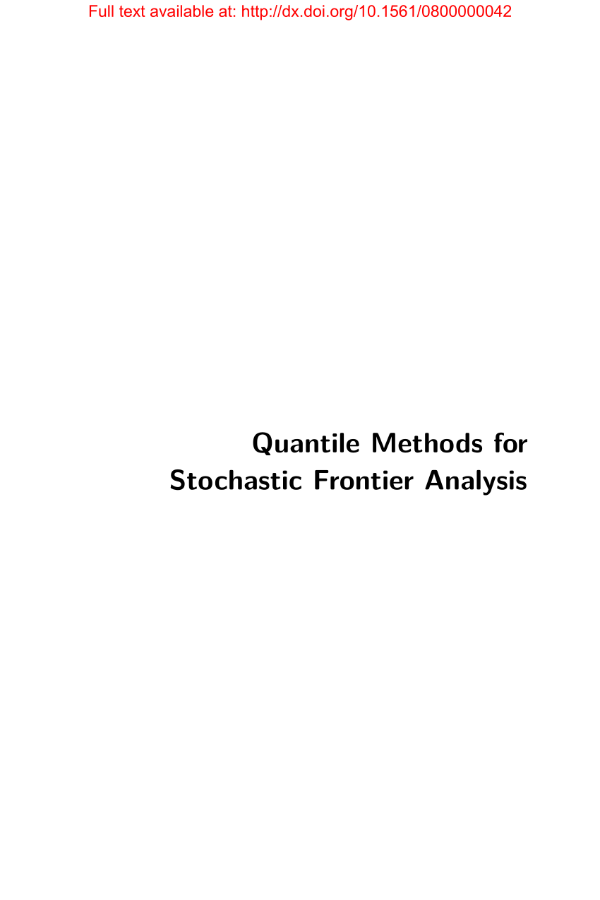 stochastic frontier analysis phd thesis