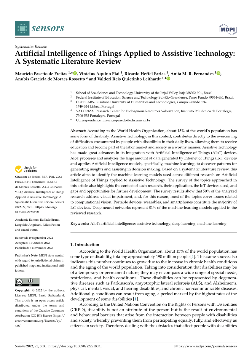 literature review assistive technology