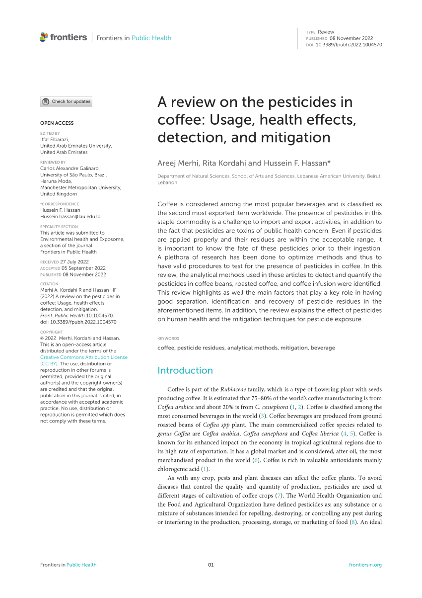 literature review on organic pesticides
