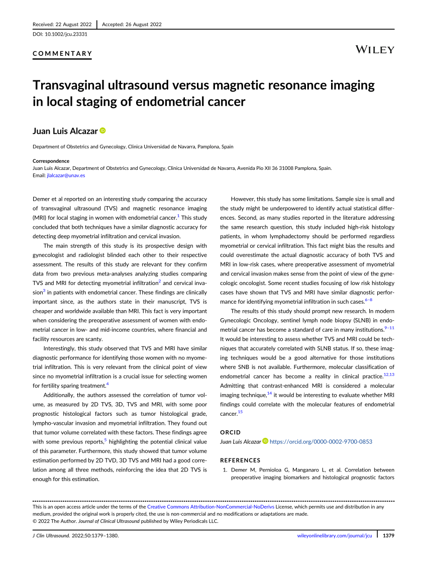 Pdf Transvaginal Ultrasound Vs Magnetic Resonance Imaging Mri My Xxx Hot Girl