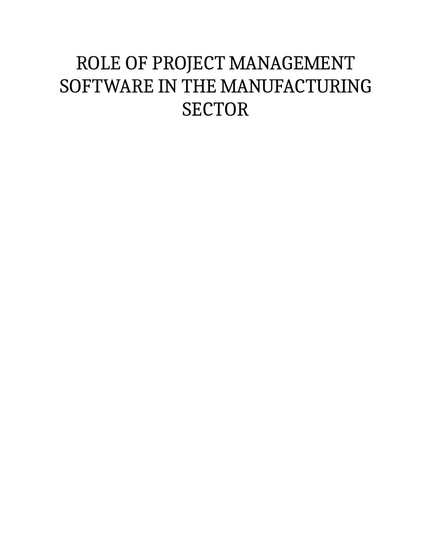 pdf-role-of-project-management-software-in-the-manufacturing-sector