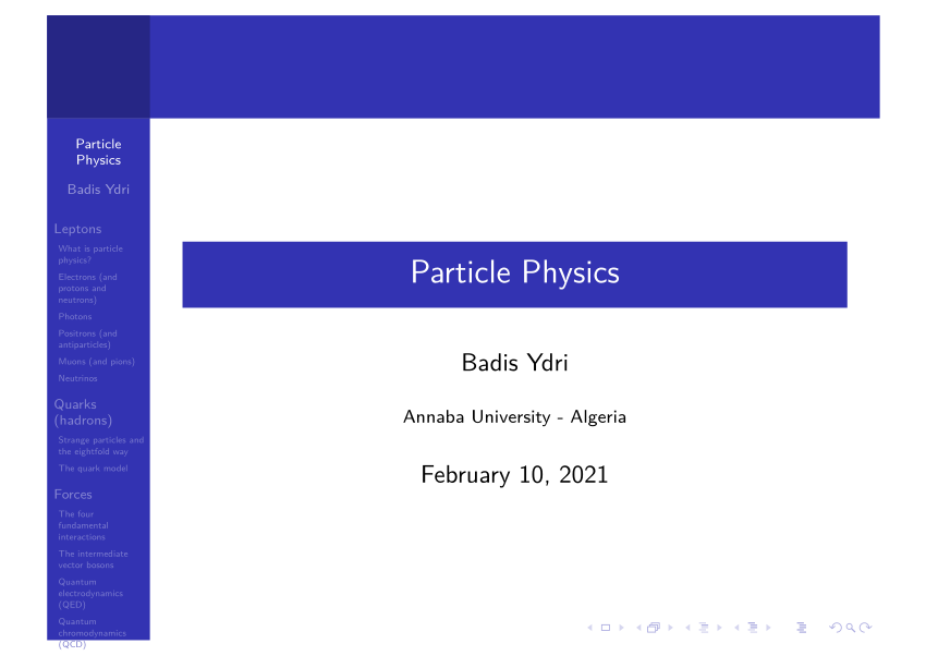 particle physics papers research