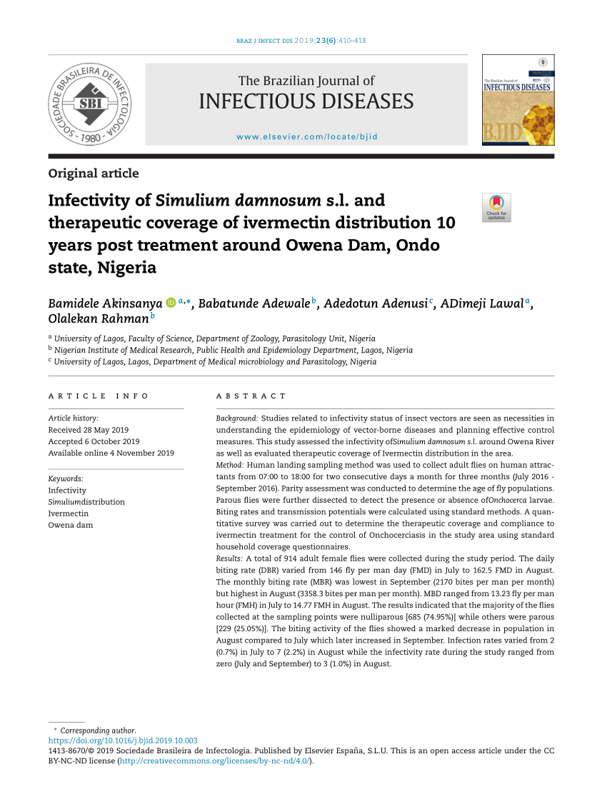 Pdf The Brazilian Journal Of Infectious Diseases