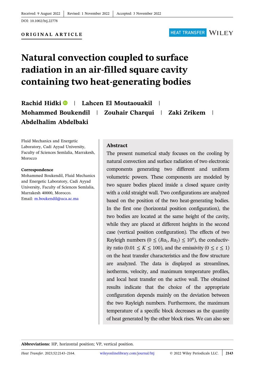 literature review on natural convection