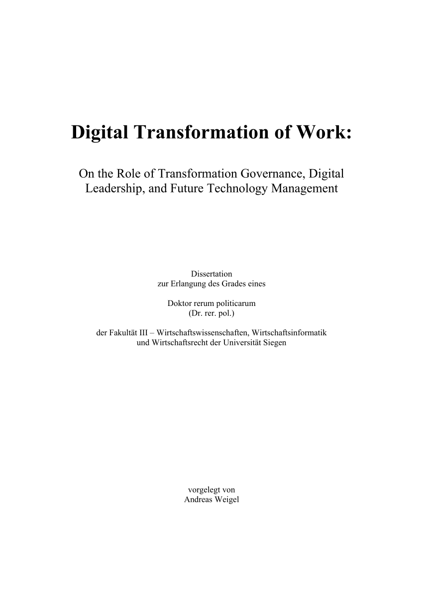 digital transformation phd thesis pdf