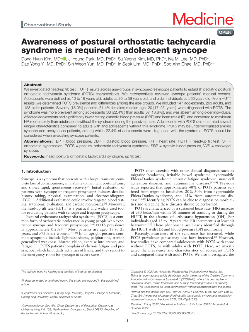 Symptom presentation by phenotype of postural orthostatic tachycardia  syndrome