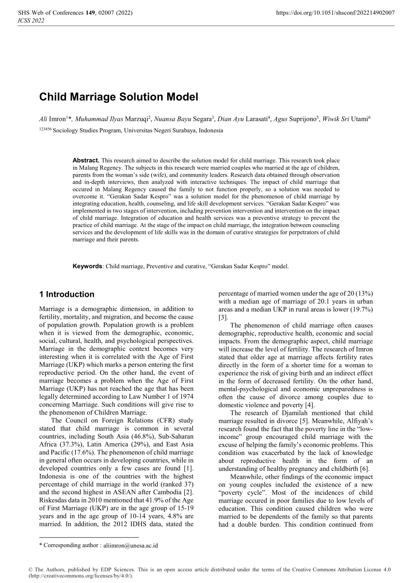 case study on child marriage pdf