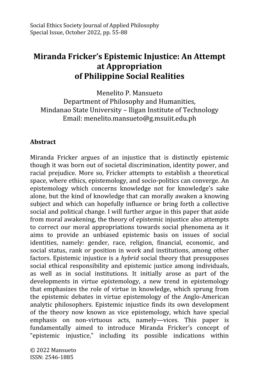 essay about social injustice in the philippines