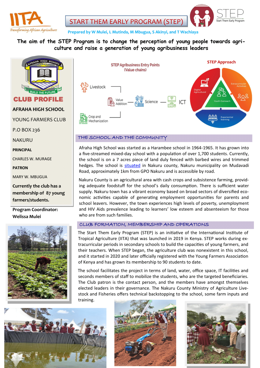 (PDF) CLUB PROFILE AFRAHA HIGH SCHOOL YOUNG FARMERS CLUB P.O BOX 236 ...