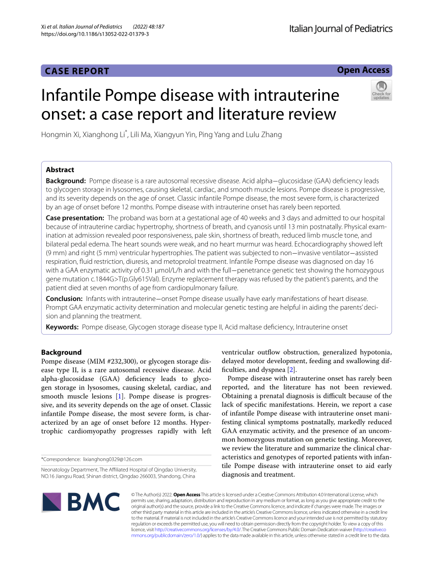 pompe disease research paper